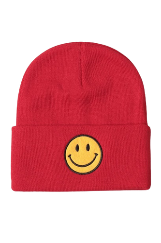 Happy Face Patch Beanie