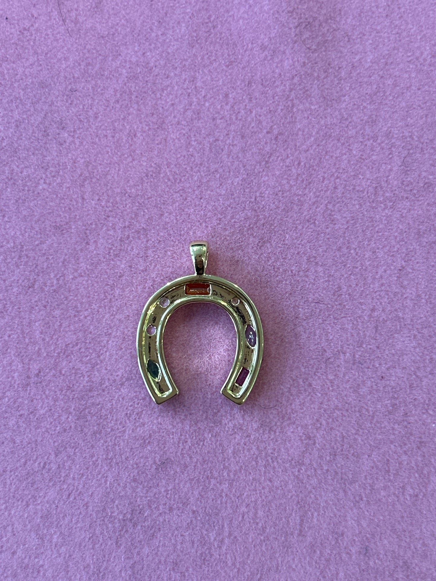 Multicolor Horseshoe Charm