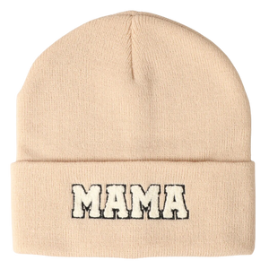 Chenille Patch Mama Beanie