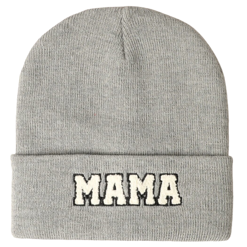 Chenille Patch Mama Beanie