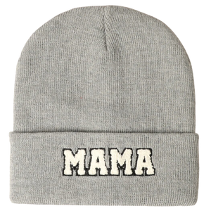Chenille Patch Mama Beanie