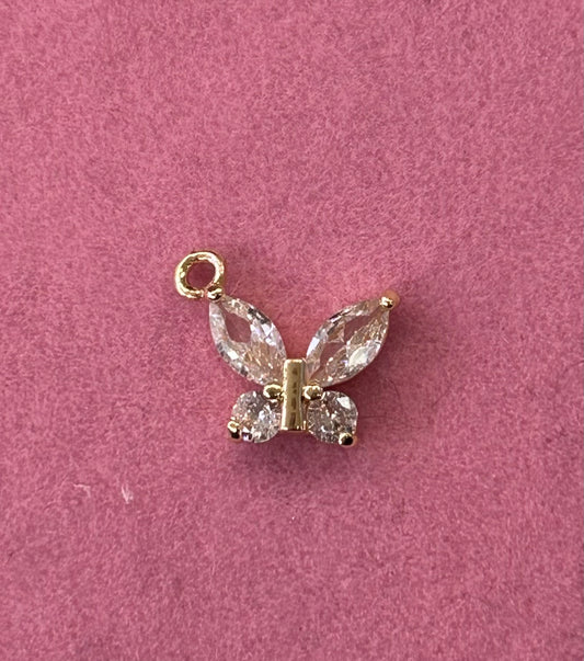 Crystal Butterfly Charm