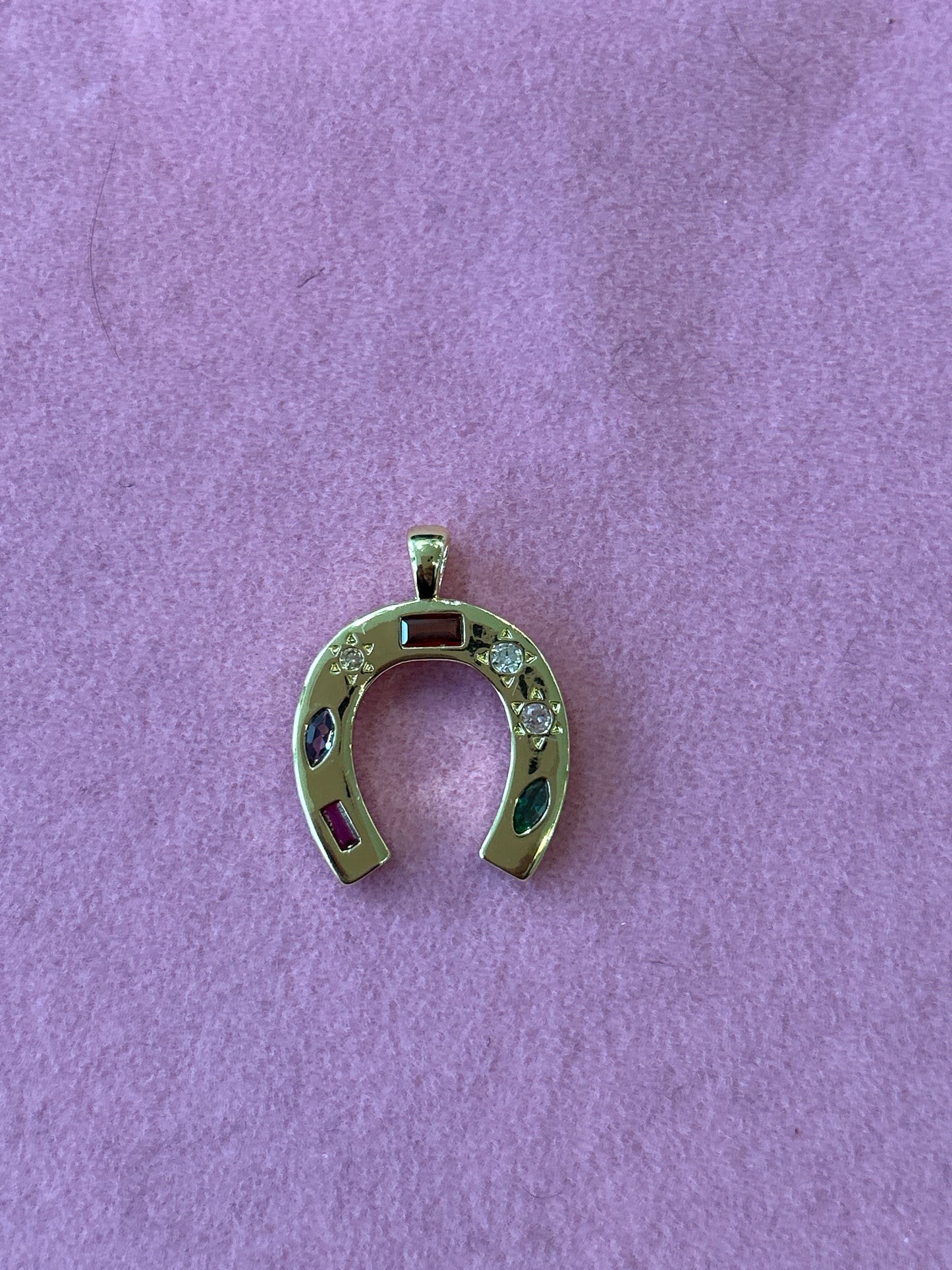 Multicolor Horseshoe Charm