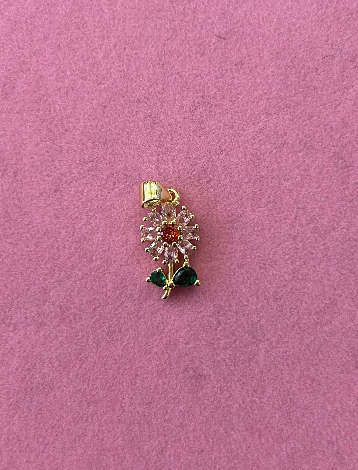 Rhinestone Flower Charm