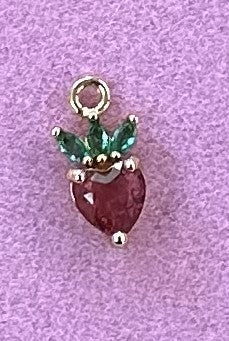 Crystal Strawberry Charm