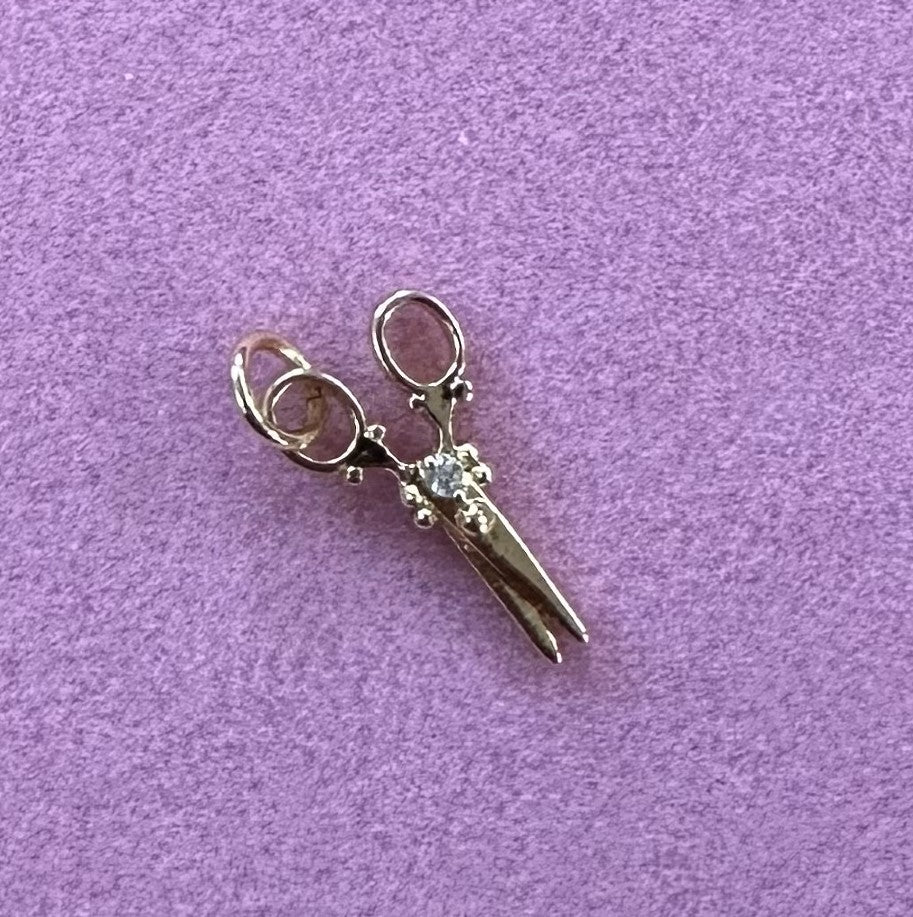 Crystal Scissor Charm