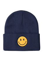 Load image into Gallery viewer, Happy Face Patch Beanie