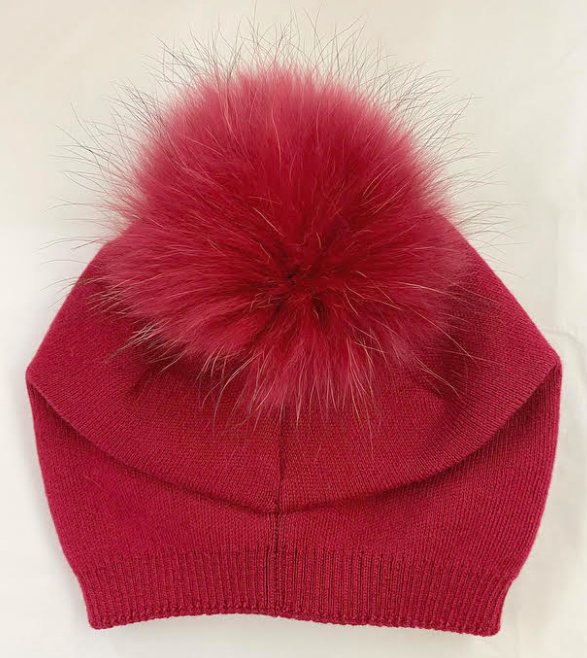 Cashmere and Fur Pom Hat