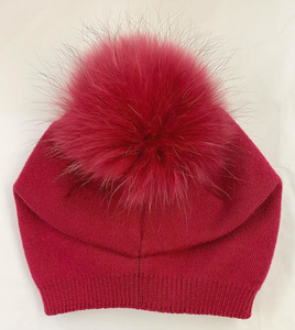 Cashmere and Fur Pom Hat
