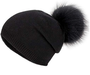 Cashmere and Fur Pom Hat