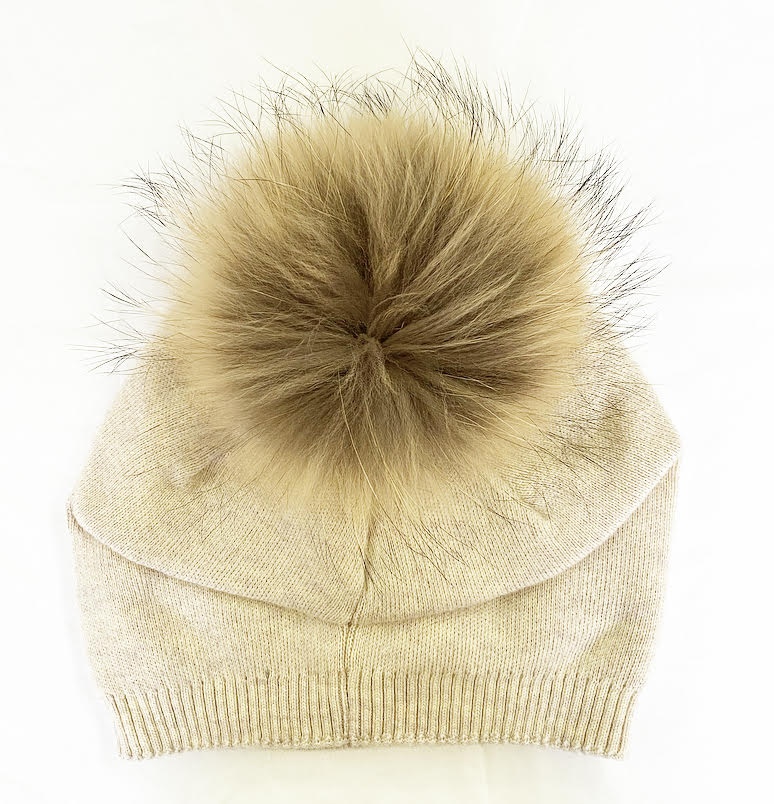 Cashmere and Fur Pom Hat